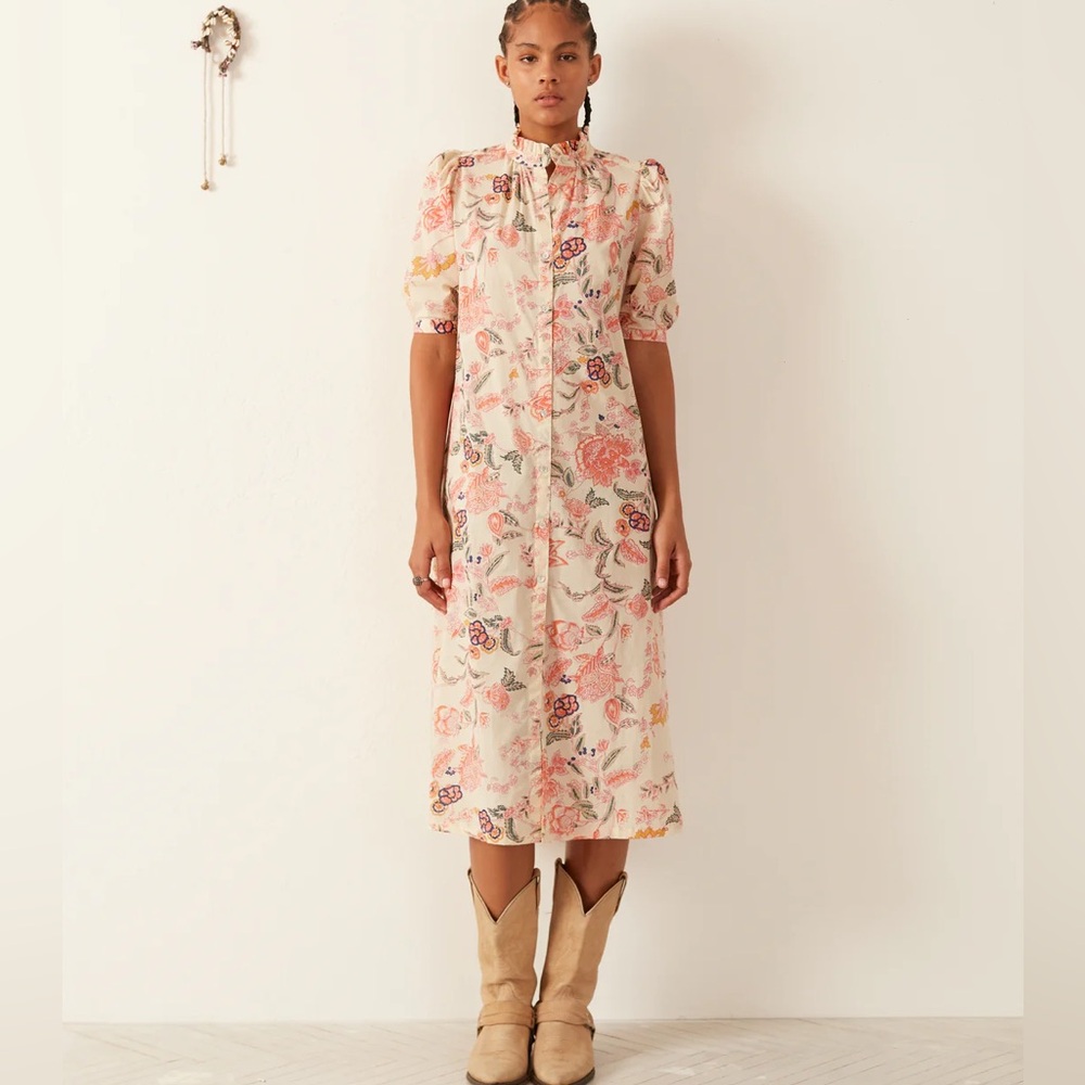 Alix of Bohemia floral puff sleeve dress